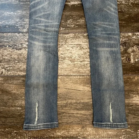 Stampd Jeans Womens Size 28 Pacific Blue‎ Busted Knee Distressed $300 Retail NEW - Picture 12 of 15